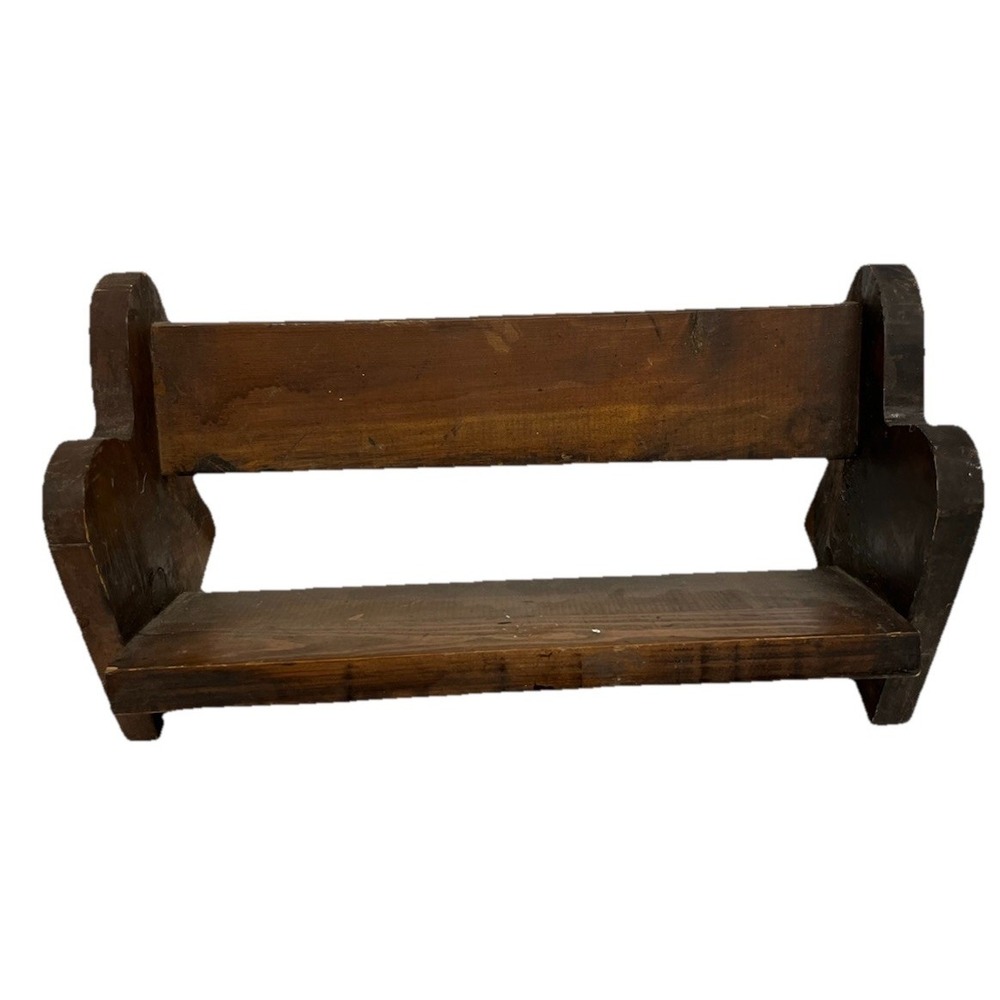 Wooden Ships Brown Two-Tier Rustic Wall Shelf
